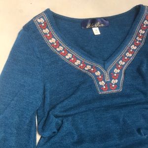 Francesca’s Turquoise Bell Sleeve Shift Dress